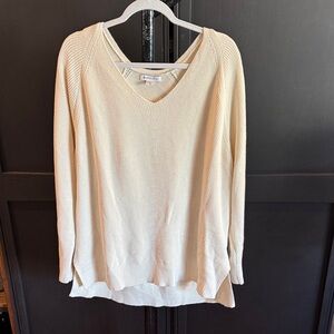 Cream V-Neck Sweater